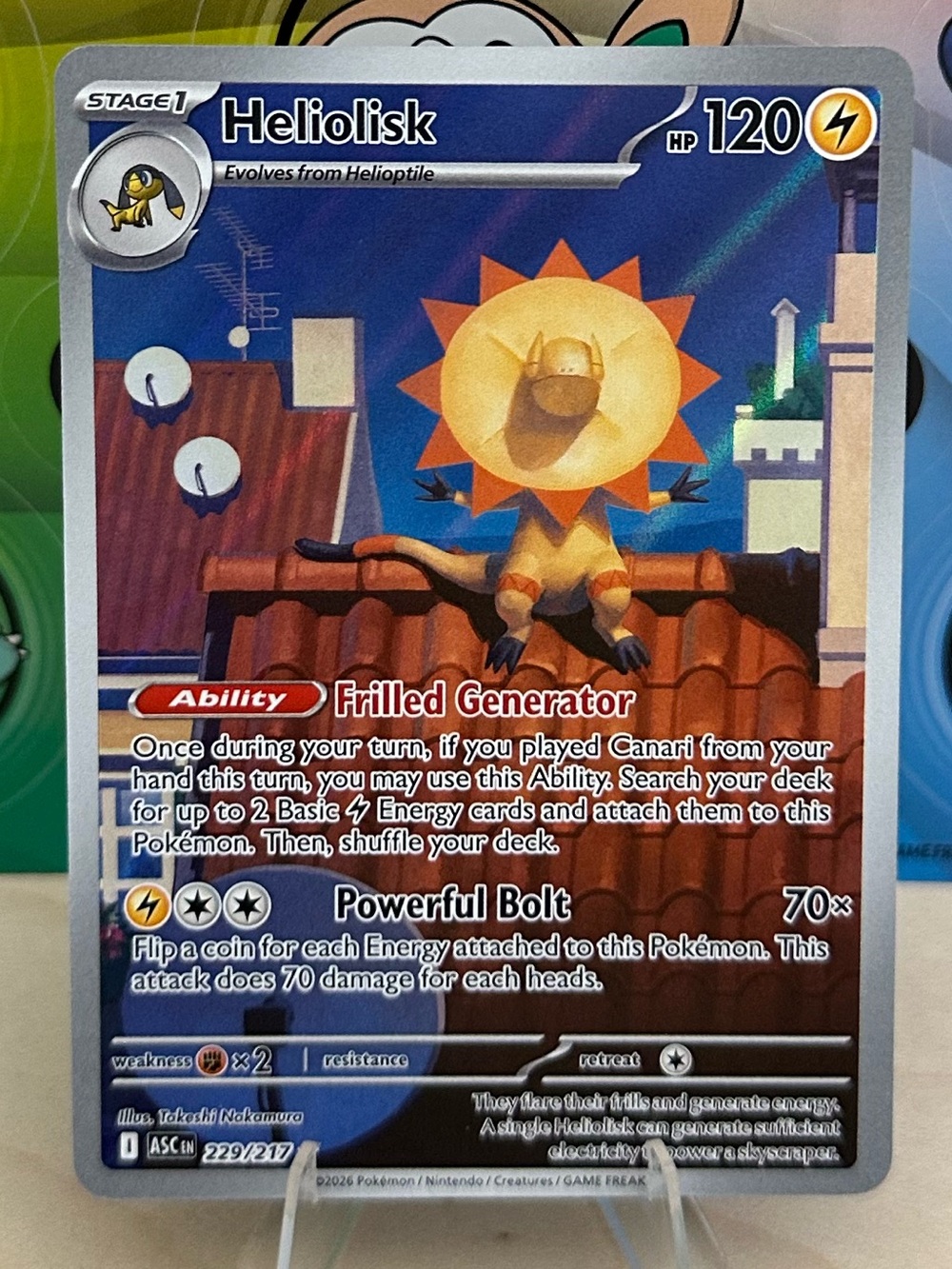 Pokémon TCG Heliolisk - 229/217 - ME: Ascended Heroes (ASC) Mint/NM